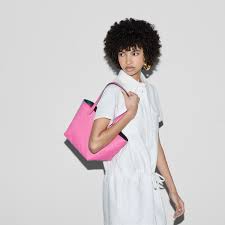 small pink tote bag